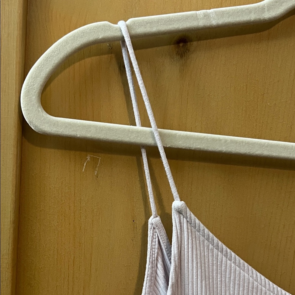 Light Lavender Ribbed Bodysuit - Picture 3 of 7